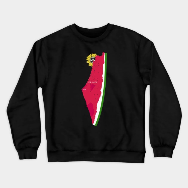 palestine Crewneck Sweatshirt by Bosun The Sun